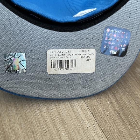 Sky Blue Chicago Bulls Gray Bottom 6X Champions Side Patch New Era 59Fifty Fitt - Picture 9 of 10